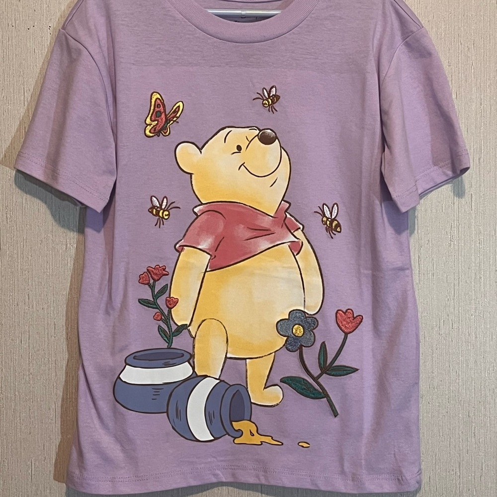 Disney Lavender Winnie the Pooh Short Sleeve Girl’s Tee